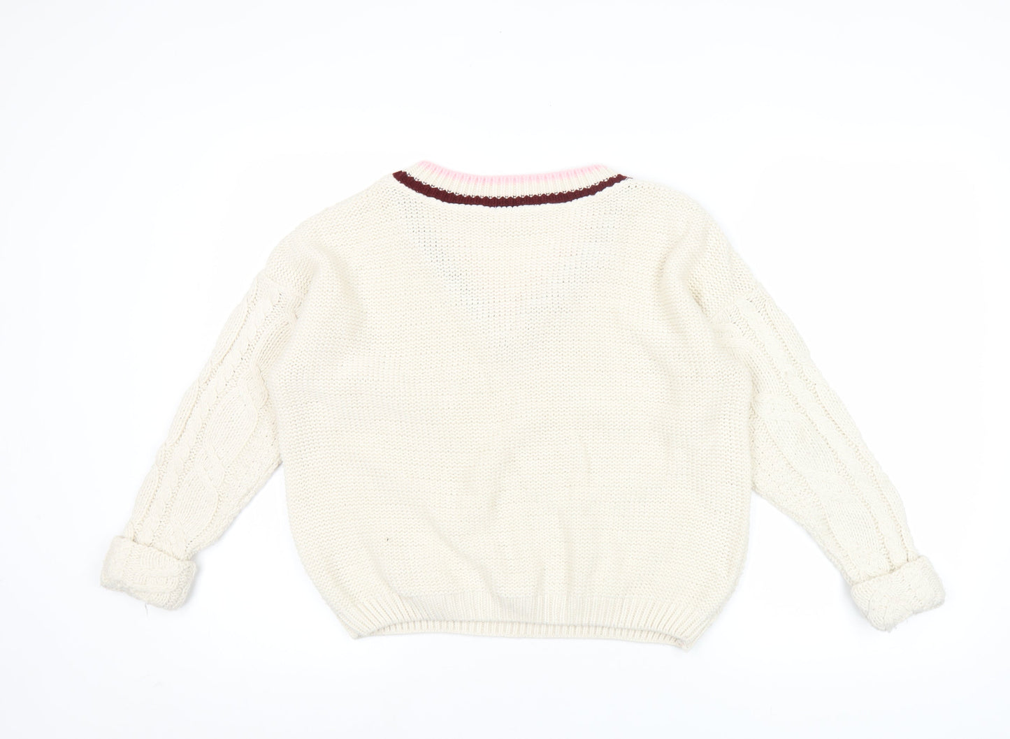 Womens UK Size 6 River Island Ivory Pullover Jumper