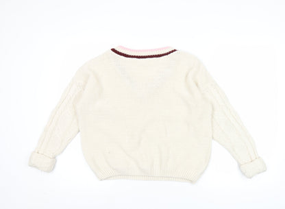 Womens UK Size 6 River Island Ivory Pullover Jumper