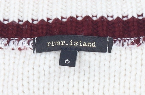 Womens UK Size 6 River Island Ivory Pullover Jumper