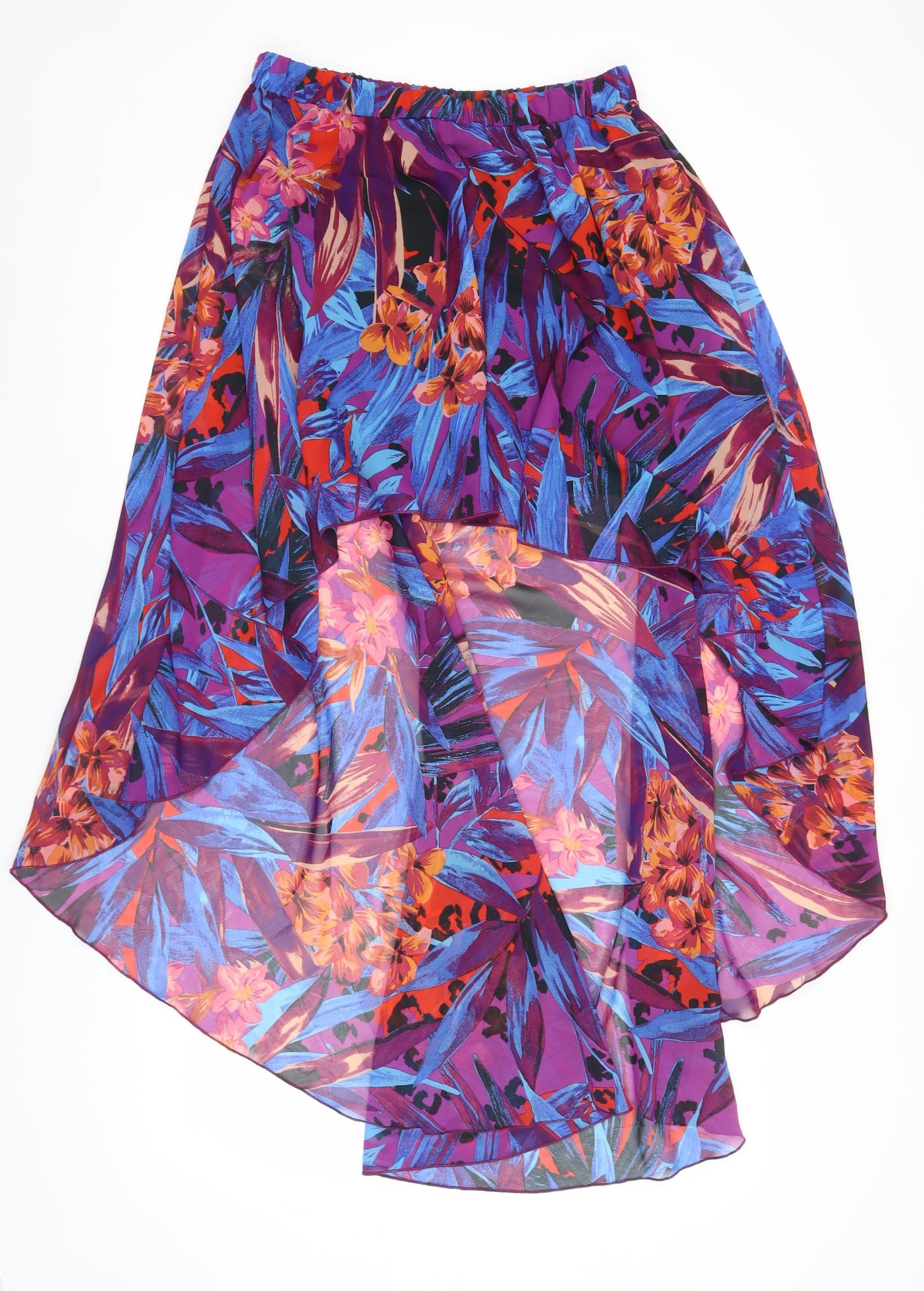 New Look Women’s Multicoloured Floral Midi A-Line Skirt Size 12