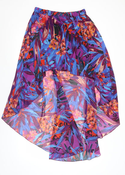 New Look Women’s Multicoloured Floral Midi A-Line Skirt Size 12
