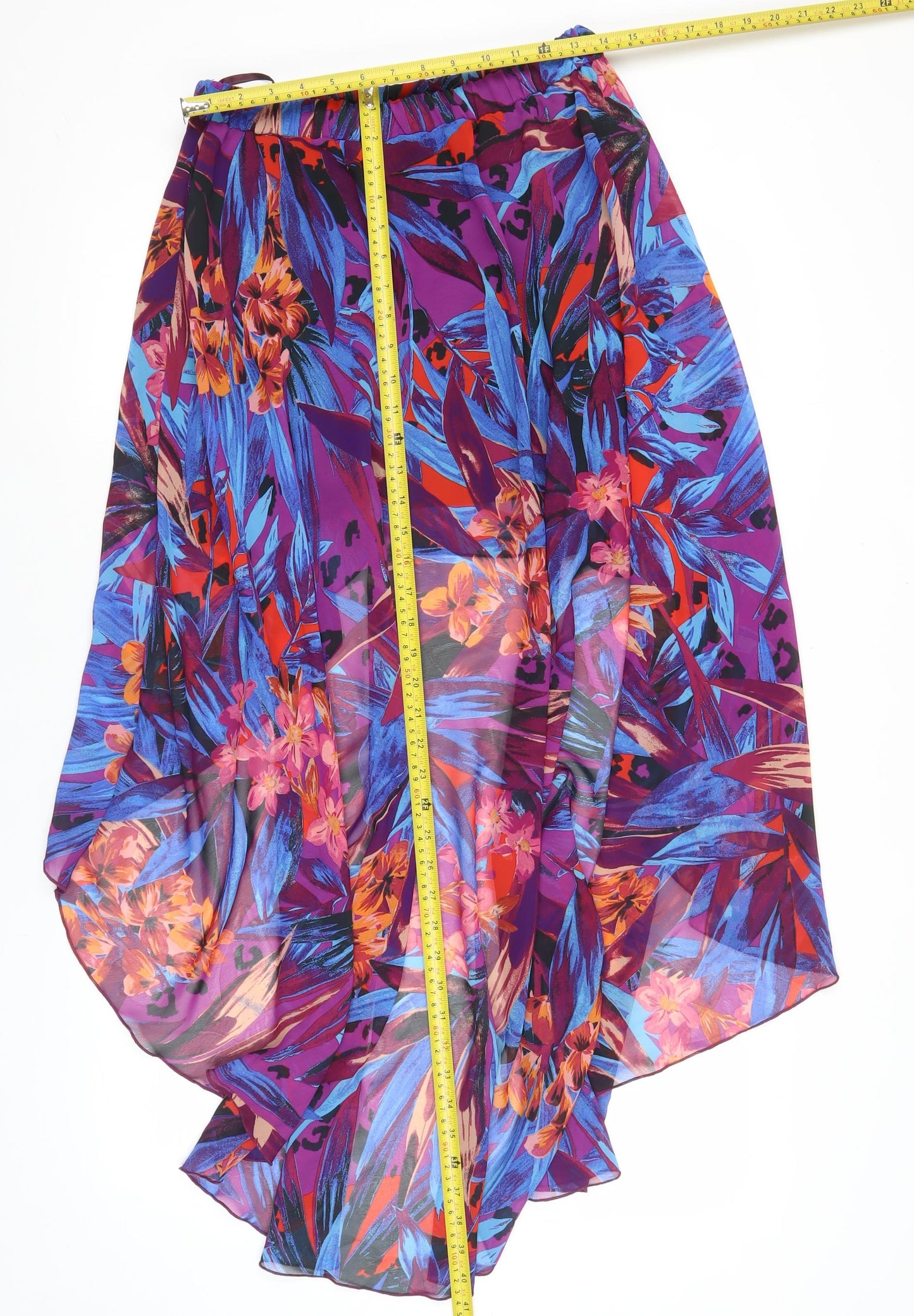 New Look Women’s Multicoloured Floral Midi A-Line Skirt Size 12