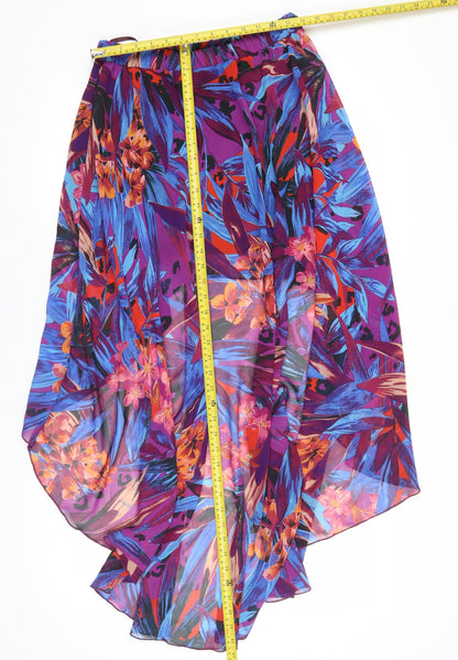 New Look Women’s Multicoloured Floral Midi A-Line Skirt Size 12