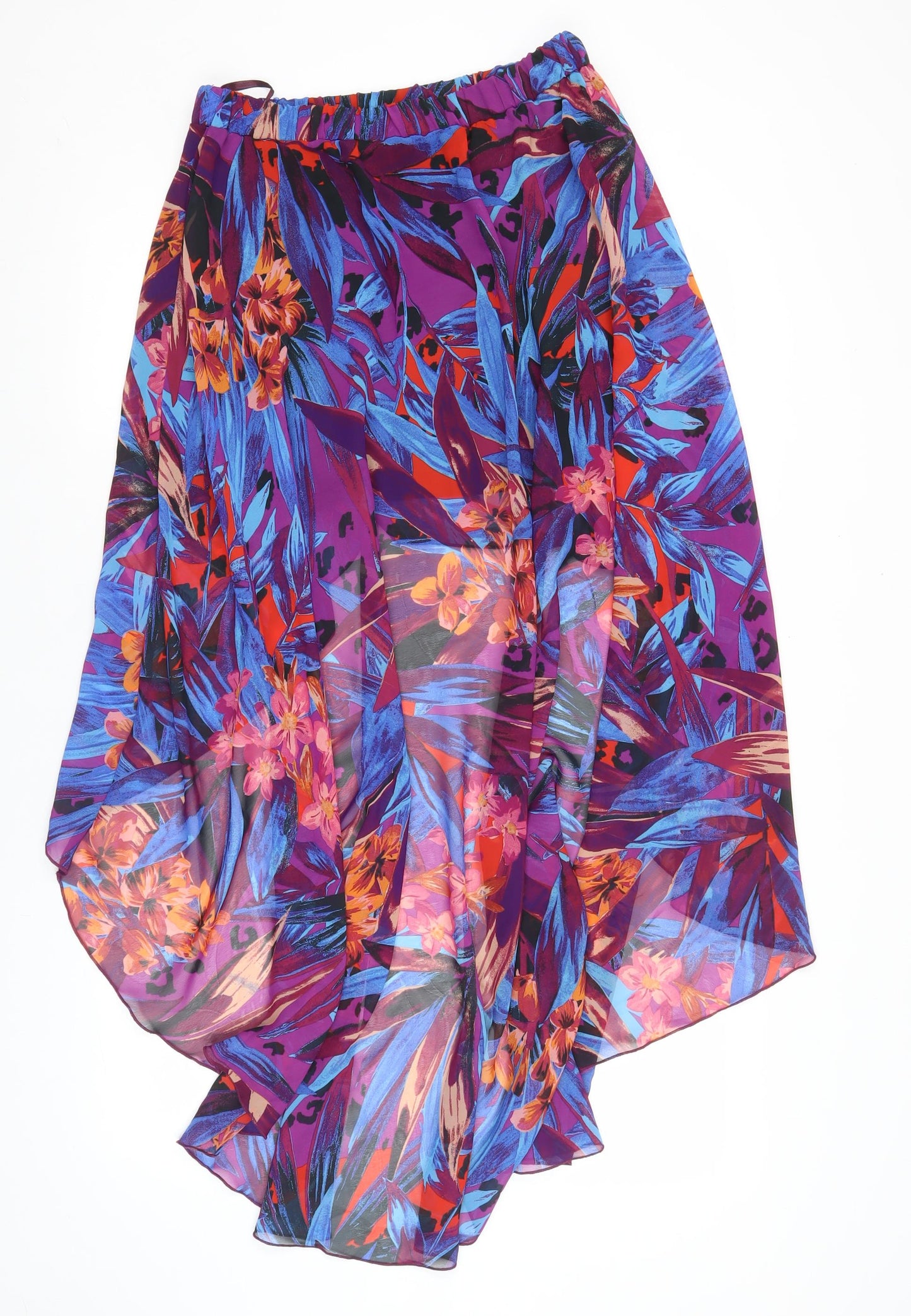 New Look Women’s Multicoloured Floral Midi A-Line Skirt Size 12