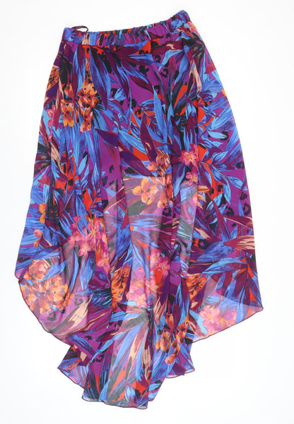 New Look Women’s Multicoloured Floral Midi A-Line Skirt Size 12