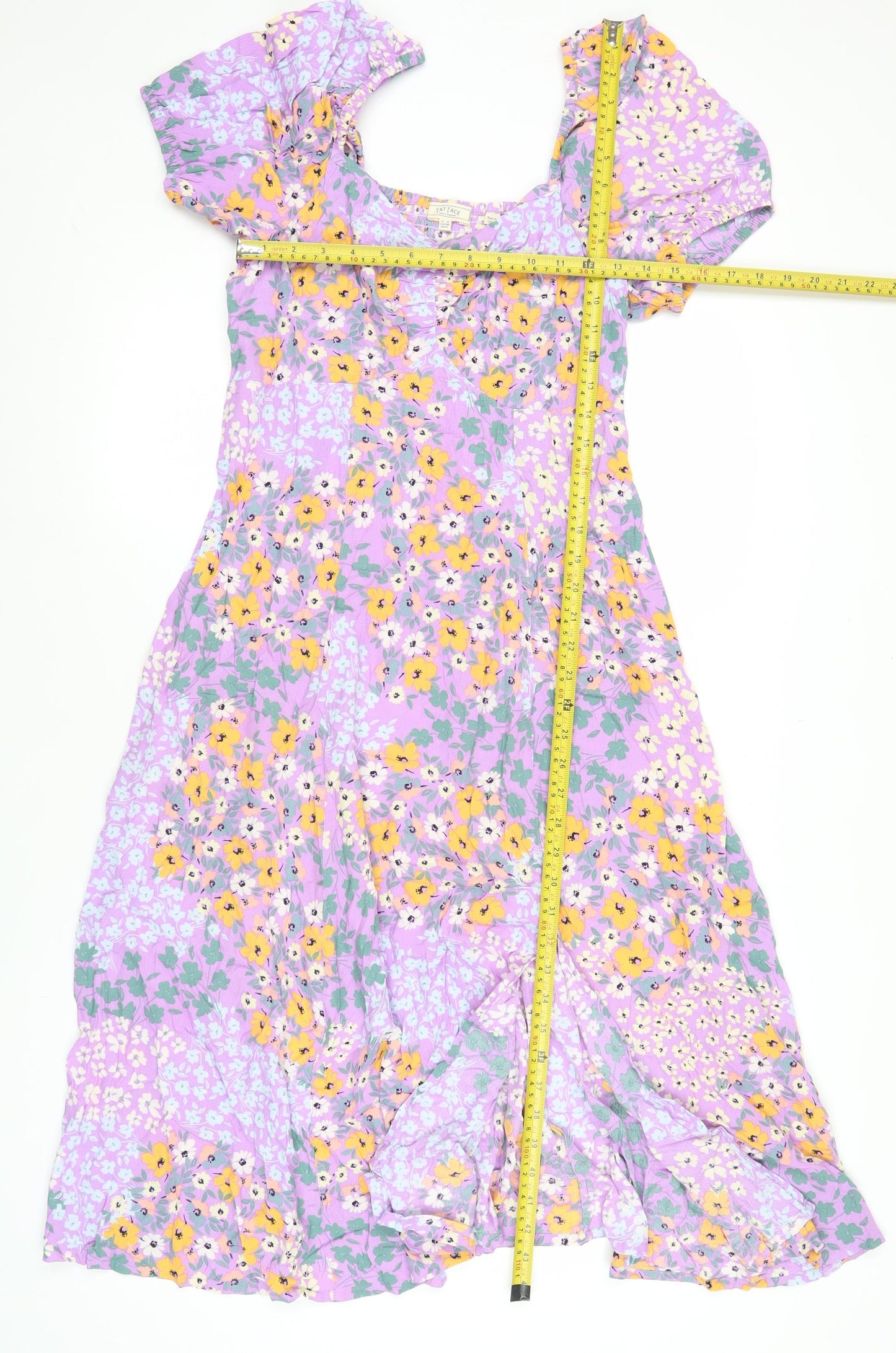 Fat Face Women’s Purple Floral Midi Fit & Flare Dress Size 10
