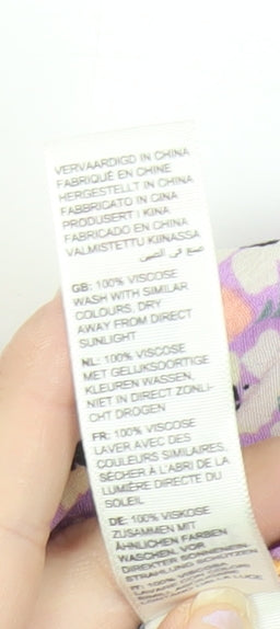 Fat Face Women’s Purple Floral Midi Fit & Flare Dress Size 10