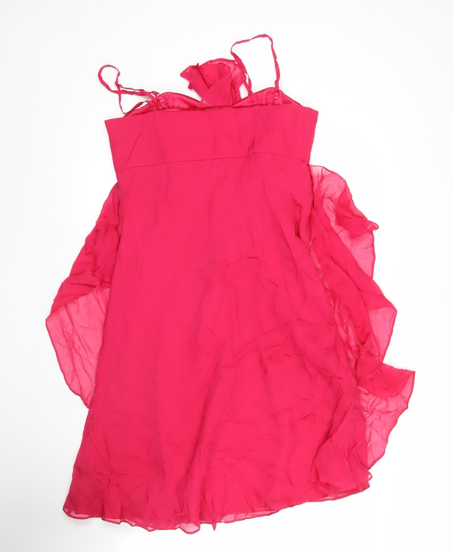 Monsoon Women’s Pink Silk Hi-Low Slip Dress Size 12 Cocktail Party