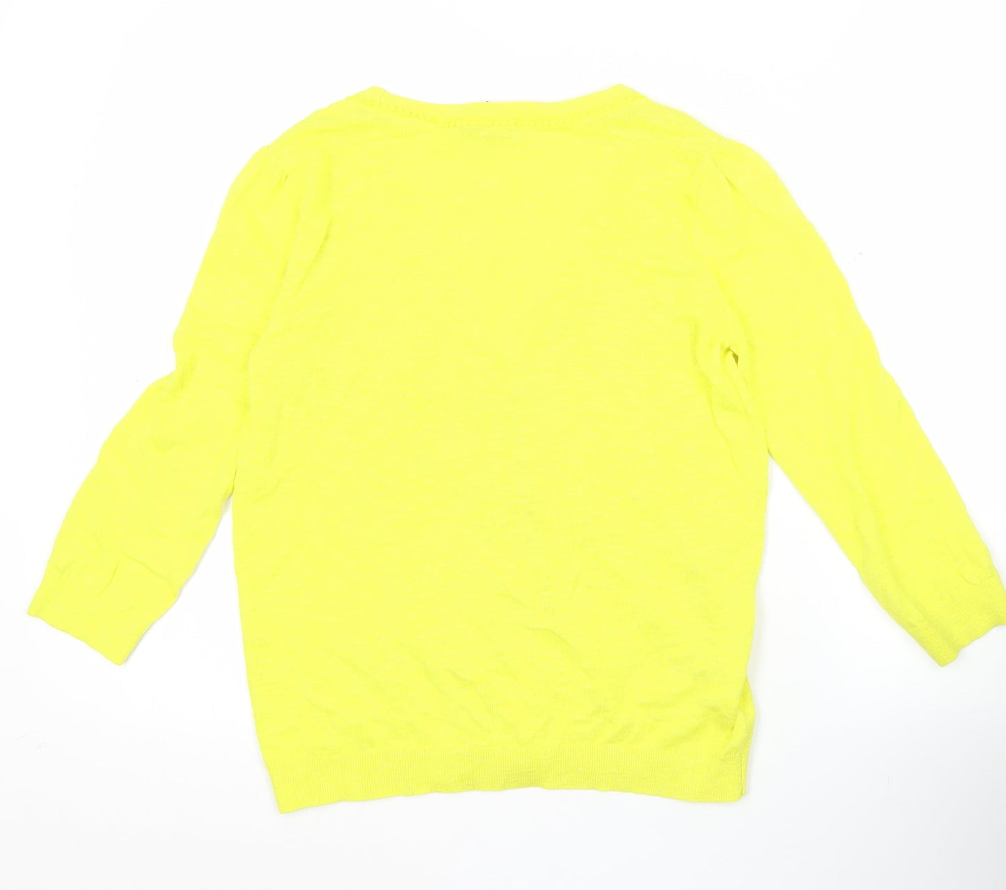 Womens UK Size 8 Laura Ashley Yellow Cardigan Jumper