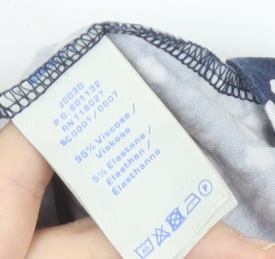 Boden Women's Blue Polka Dot Viscose Elastane Tunic Blouse Size 12