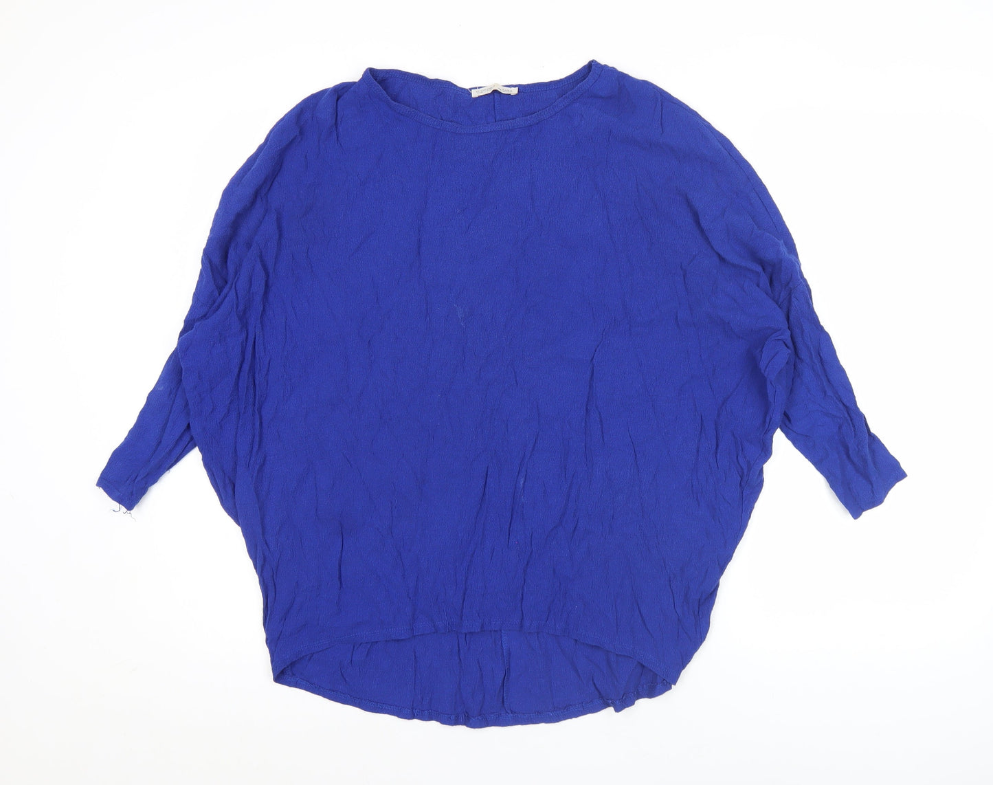 Zara Women’s Blue Relaxed Fit Tunic Blouse Size 12 Viscose