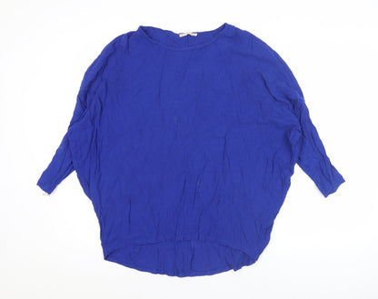 Zara Women’s Blue Relaxed Fit Tunic Blouse Size 12 Viscose