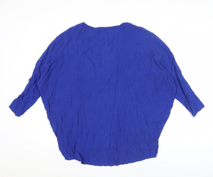 Zara Women’s Blue Relaxed Fit Tunic Blouse Size 12 Viscose