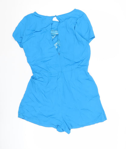 Womens UK Size 12 ASOS One-Piece Blue Playsuit