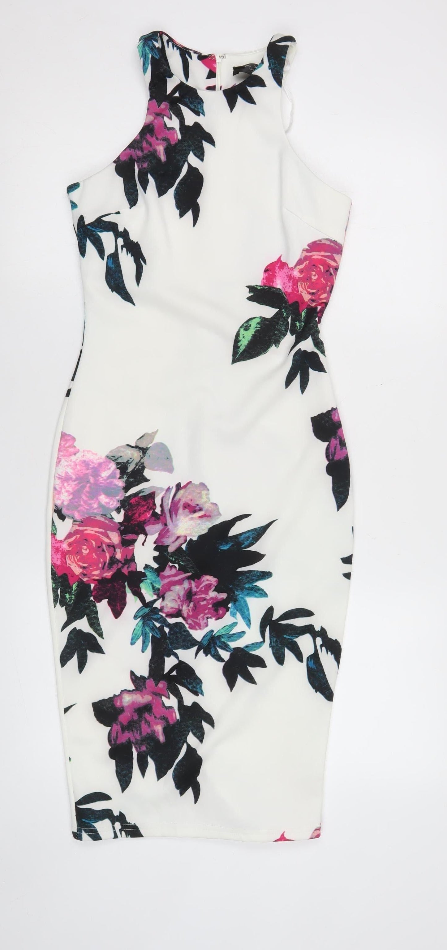 AX Paris Women’s Multicoloured Floral Bodycon Dress S Sleeveless