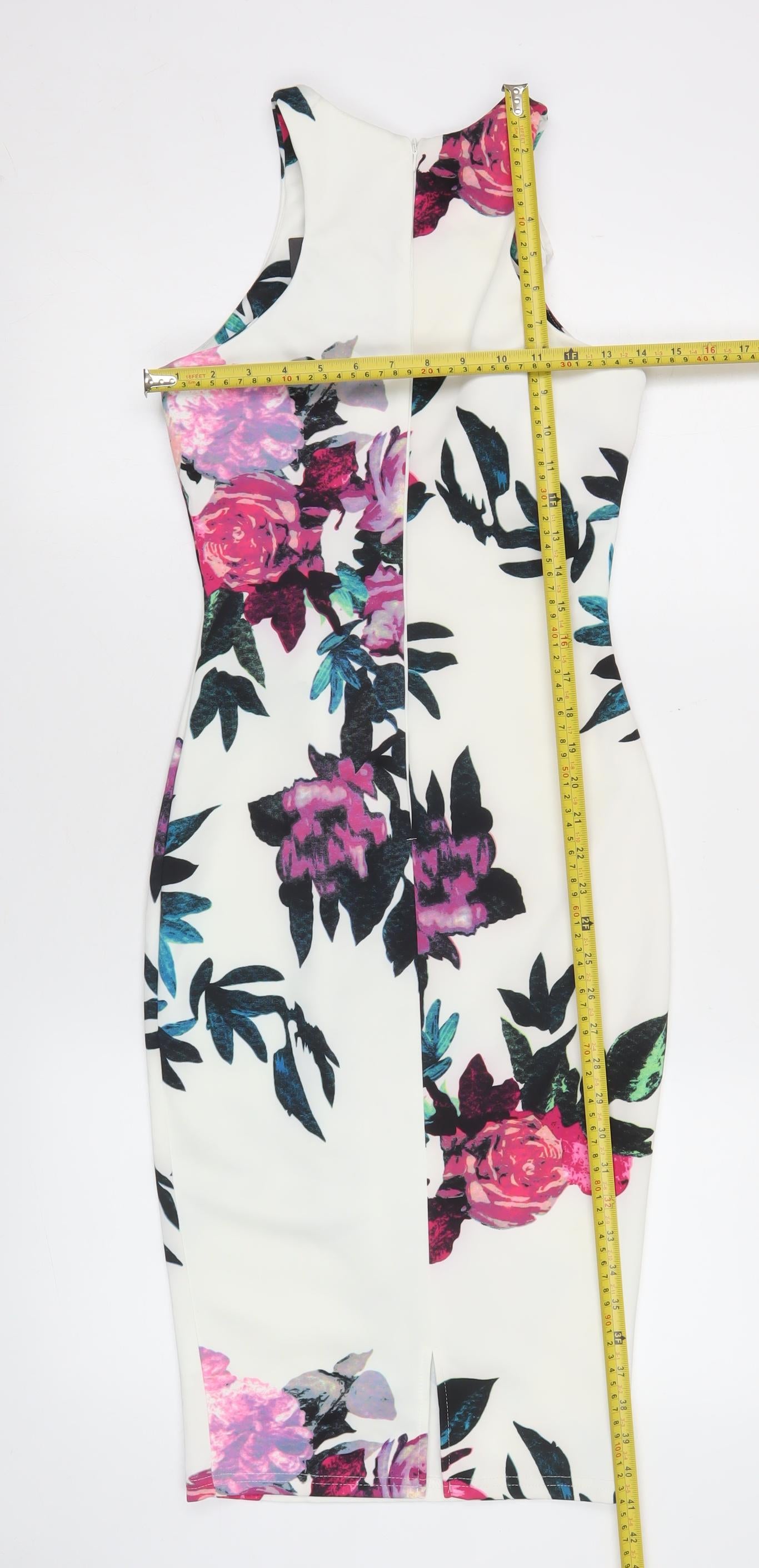 AX Paris Women’s Multicoloured Floral Bodycon Dress S Sleeveless