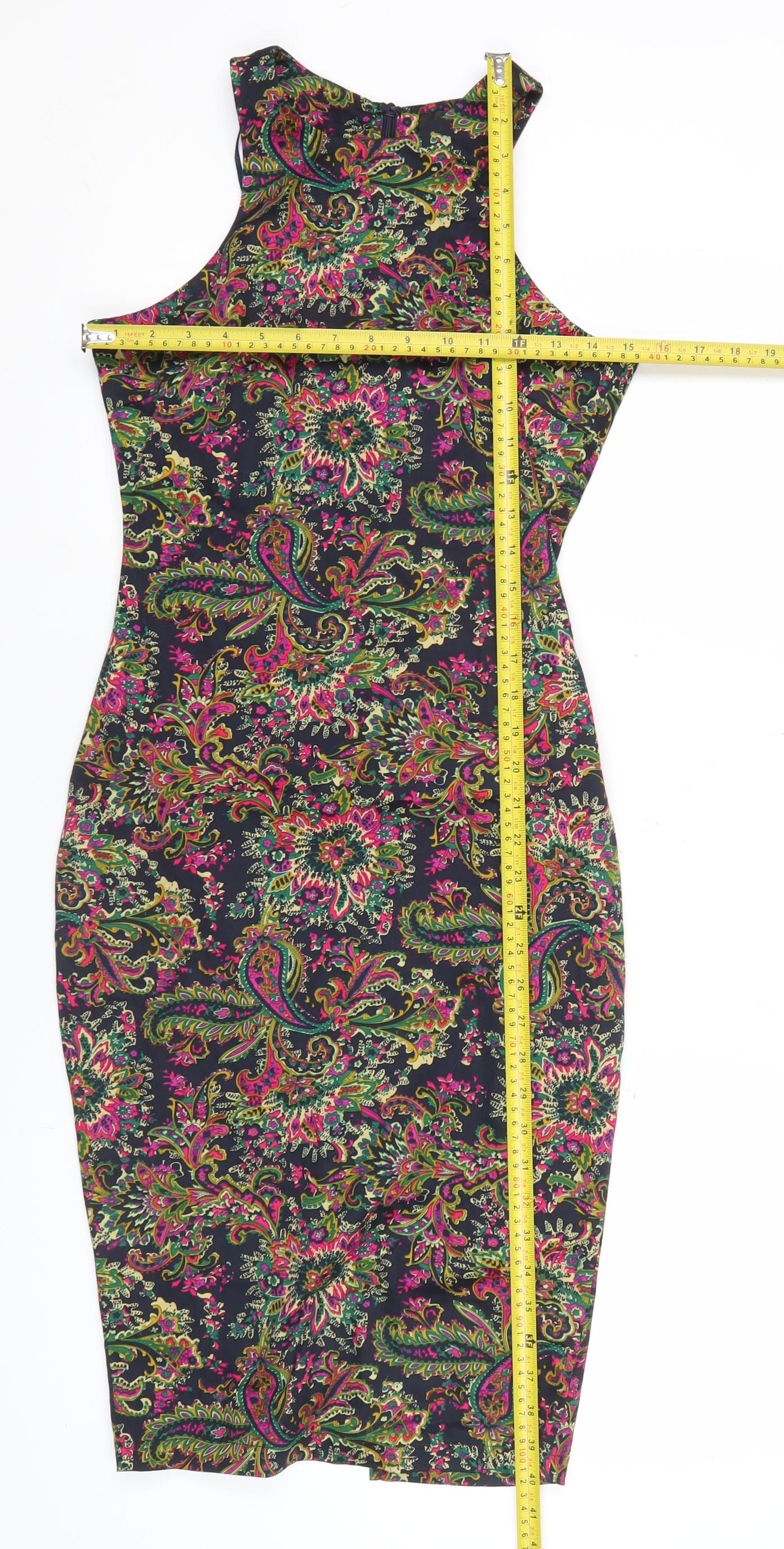 AX Paris Women’s Multicoloured Paisley Bodycon Dress Size 8