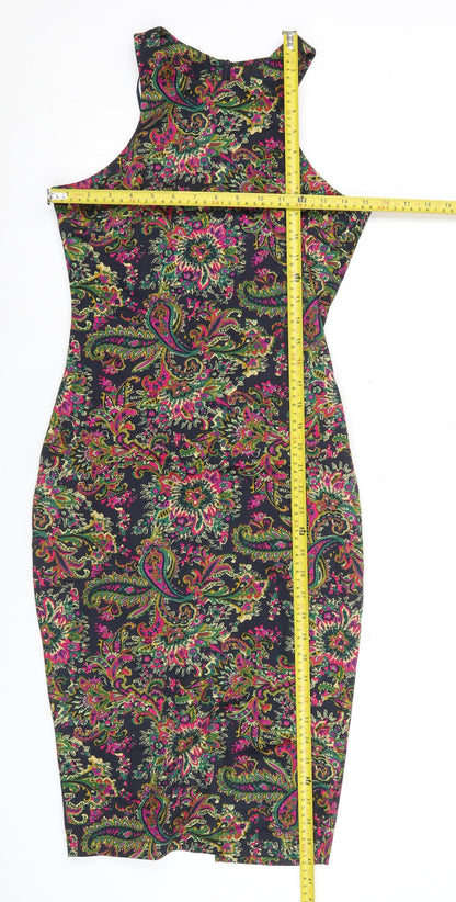 AX Paris Women’s Multicoloured Paisley Bodycon Dress Size 8