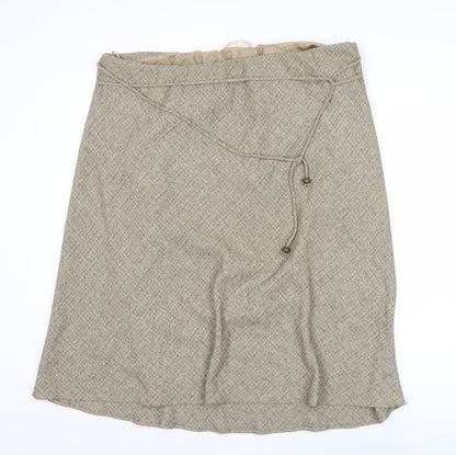 Bonmarché Women Beige Size 20 Straight Tweed Knee Length Skirt