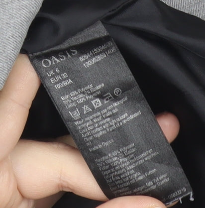 Oasis Women’s Grey Sheath Dress Size 6 Sleeveless Workwear Office