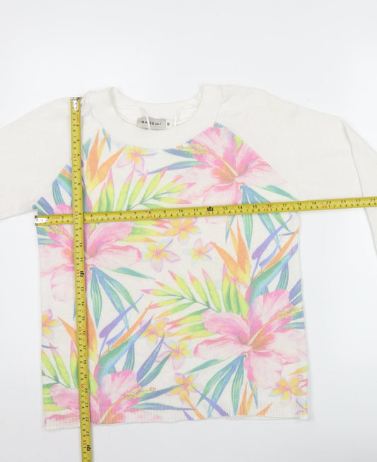 Bassini Womens Multicoloured Floral Pullover Jumper M