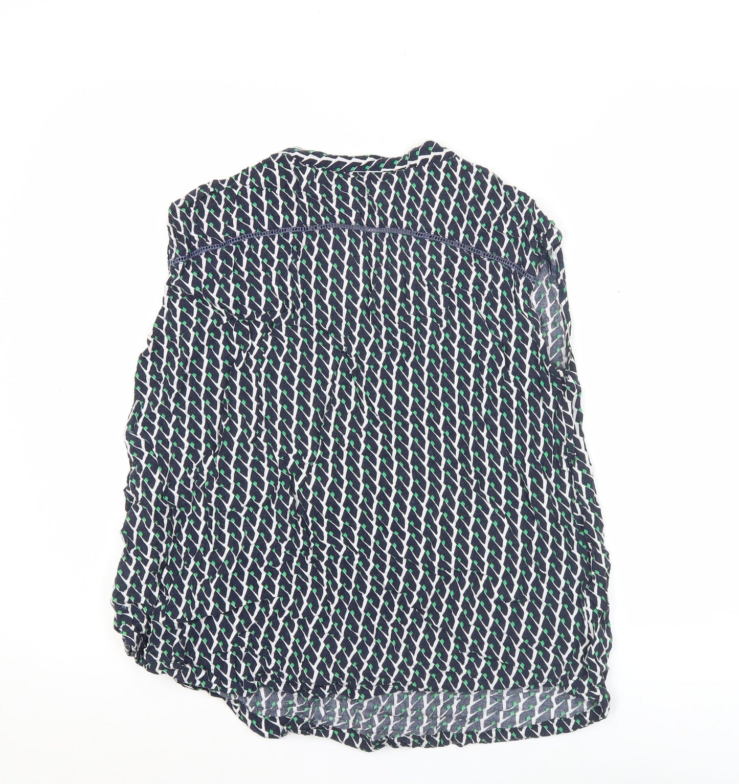 JoJo Maman Bébé Women's Multicoloured Geometric Sleeveless Tunic Blouse Size S