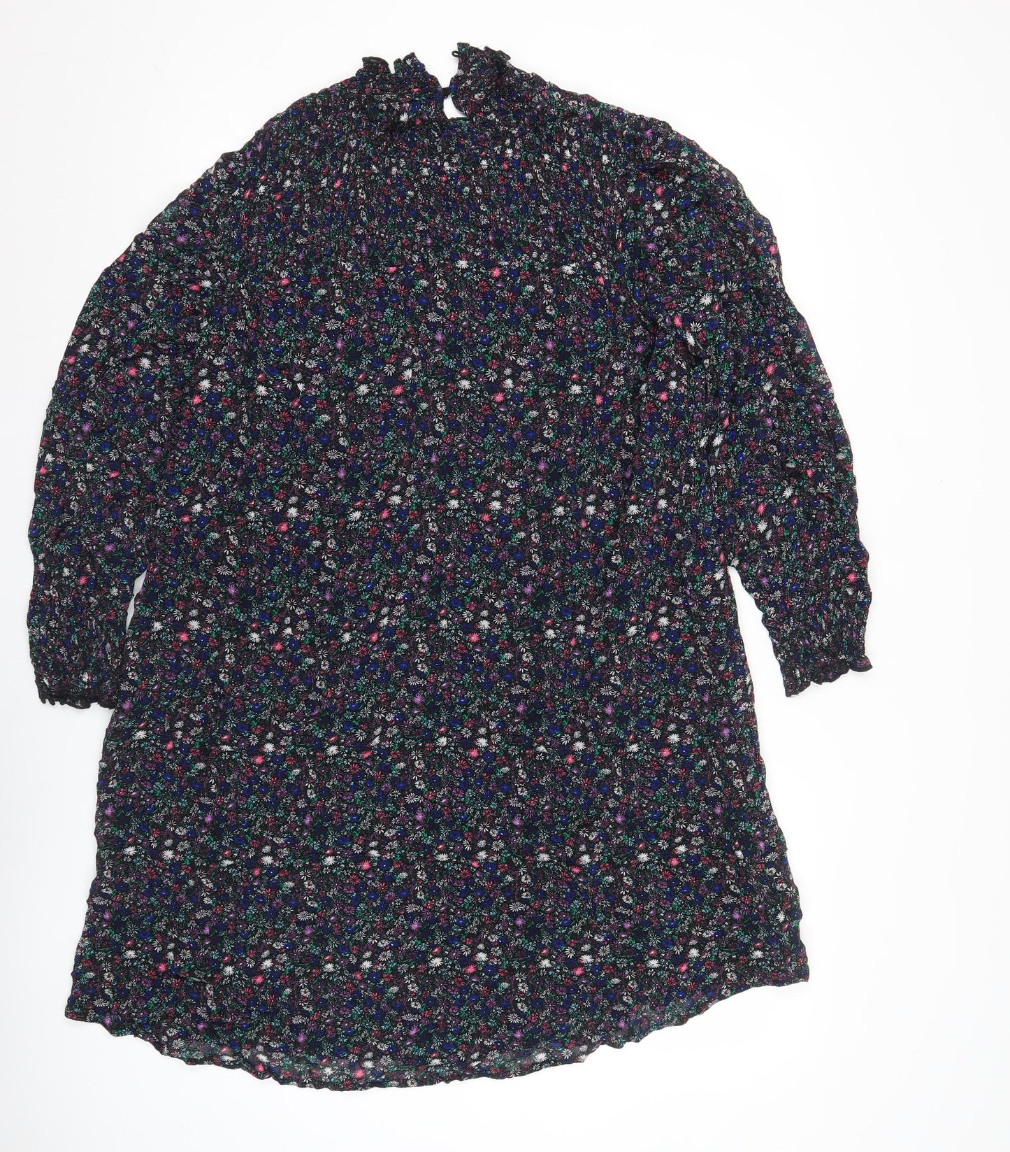 Marks and Spencer Womens Multicoloured Floral Shift Dress Size 12