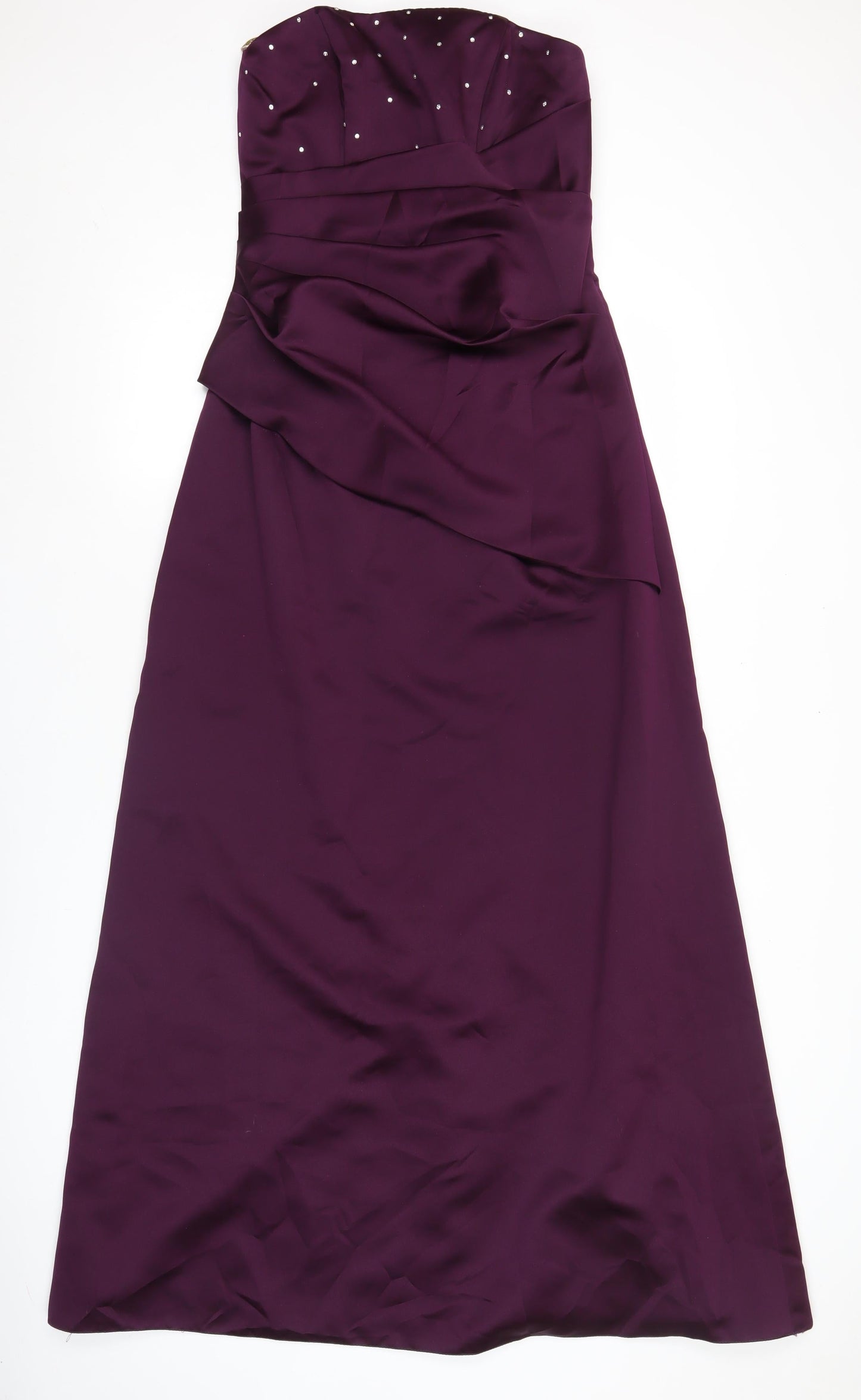 Forever Yours Women’s Purple Long Strapless Formal Dress Size 10