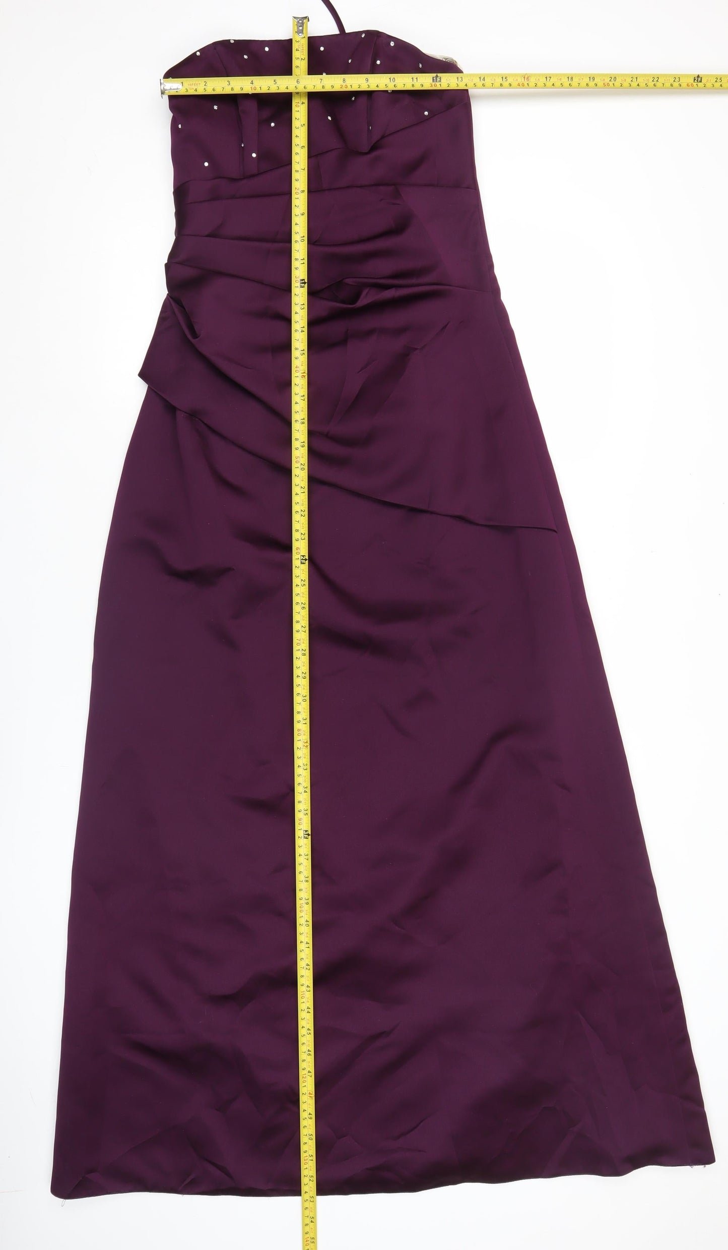Forever Yours Women’s Purple Long Strapless Formal Dress Size 10