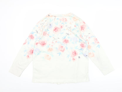 Tu Women Multicoloured Floral Cardigan Size 10 Crew Neck