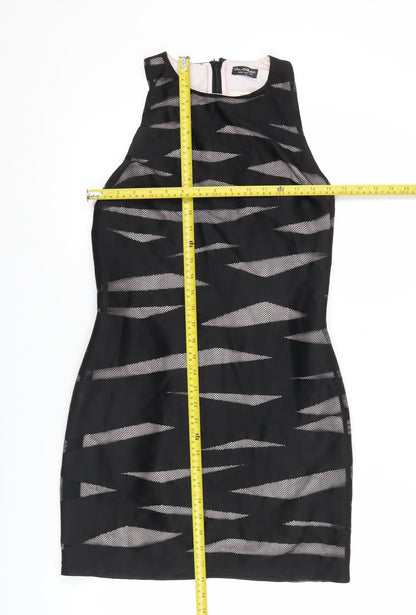 Miss Selfridge Women’s Black Sheath Dress Size 12 Party Cocktail Mesh