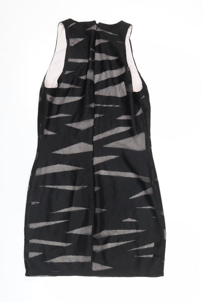 Miss Selfridge Women’s Black Sheath Dress Size 12 Party Cocktail Mesh