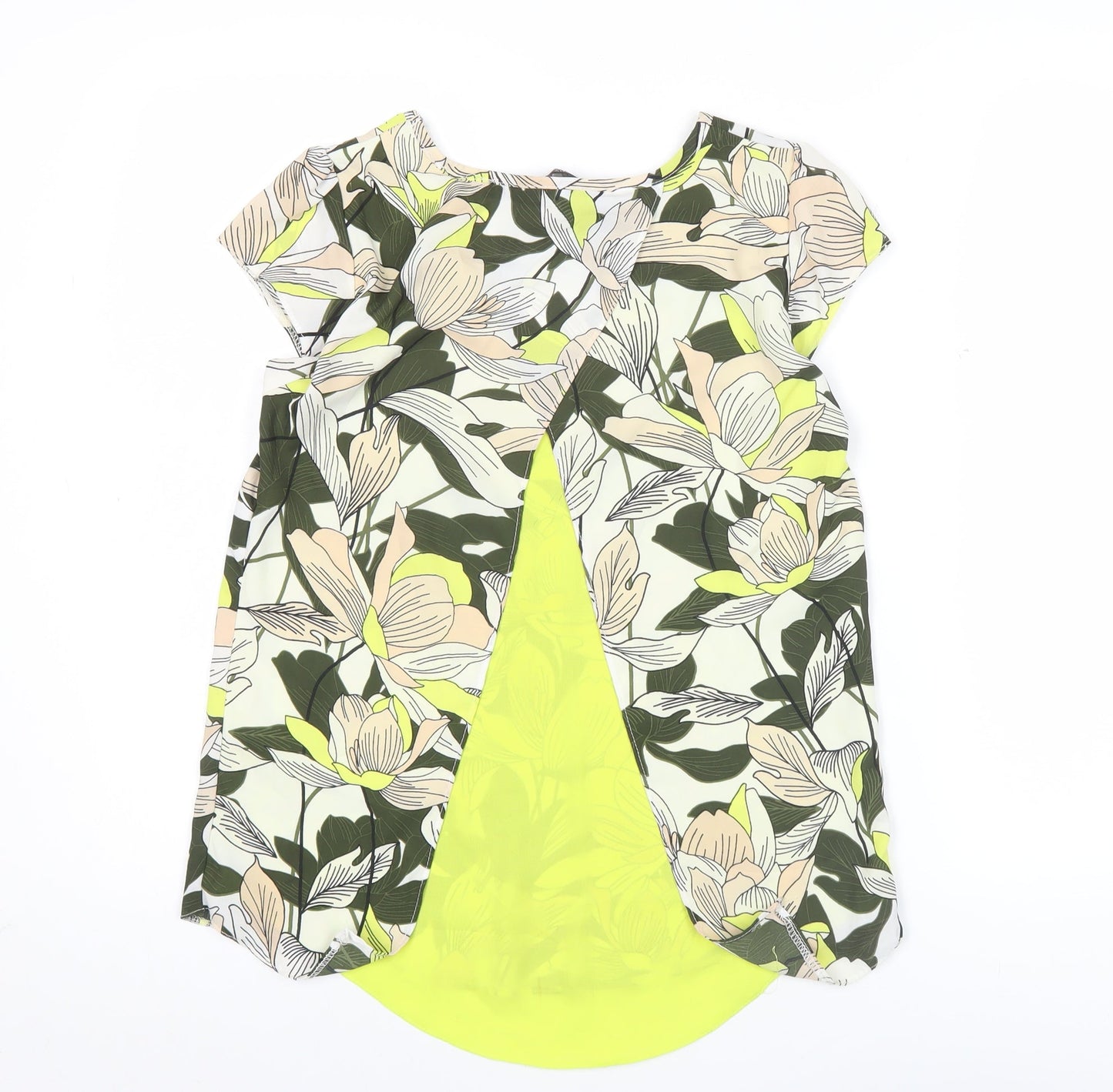Dorothy Perkins Womens Floral Blouse Size 8 Multicoloured Chiffon Tunic Top