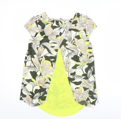 Dorothy Perkins Womens Floral Blouse Size 8 Multicoloured Chiffon Tunic Top
