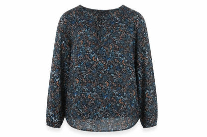 New Look Women's Multicoloured Floral Blouse Size 12 Tunic Style