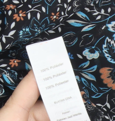 New Look Women's Multicoloured Floral Blouse Size 12 Tunic Style