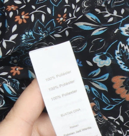 New Look Women's Multicoloured Floral Blouse Size 12 Tunic Style