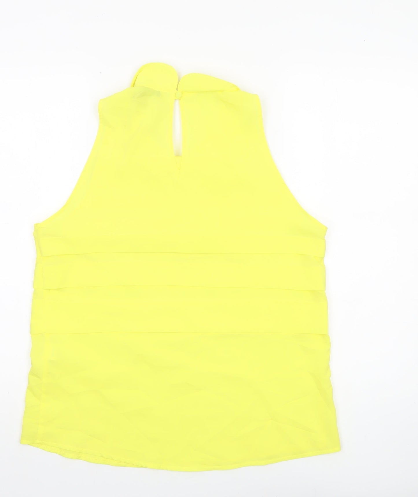Mudo Collection Women’s Yellow Sleeveless Collared Blouse L