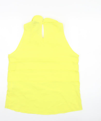 Mudo Collection Women’s Yellow Sleeveless Collared Blouse L