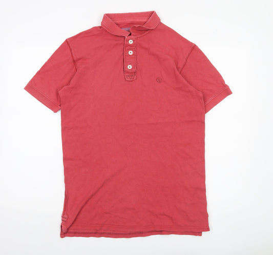 Fat Face Men’s Red Cotton Polo Shirt Size M Short Sleeve Casual