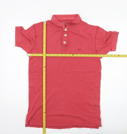 Fat Face Men’s Red Cotton Polo Shirt Size M Short Sleeve Casual