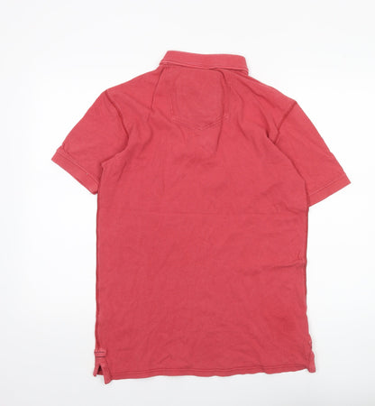 Fat Face Men’s Red Cotton Polo Shirt Size M Short Sleeve Casual