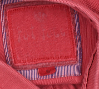 Fat Face Men’s Red Cotton Polo Shirt Size M Short Sleeve Casual