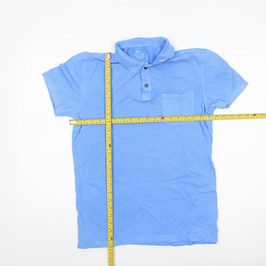 Gap Men's Blue Cotton Polo Shirt Size S Short Sleeve Casual