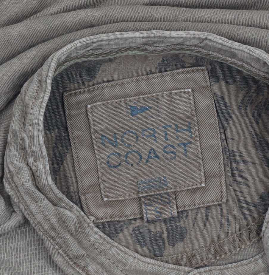 North Coast Men’s Brown Henley Short Sleeve T-Shirt Size S