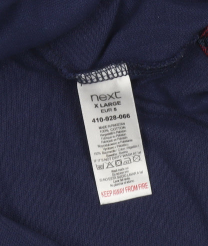 Next Men’s Blue Cotton Polo Shirt XL Short Sleeve Casual