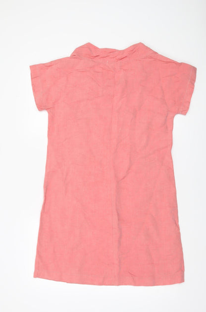 U.S. Polo Assn. Women’s Pink Linen Blend Shift Dress Size 8