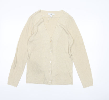 Womens UK Size M Marks and Spencer Beige Cardigan Jumper