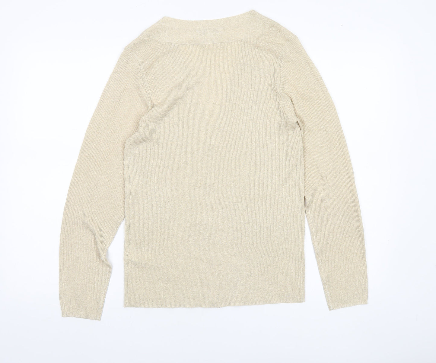 Womens UK Size M Marks and Spencer Beige Cardigan Jumper