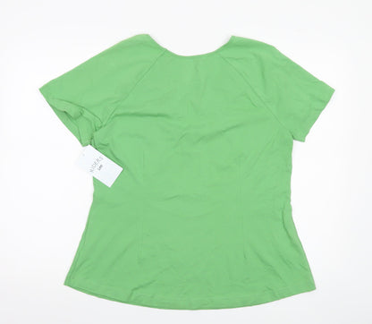 Womens UK Size L Lee Green Basic T-Shirt